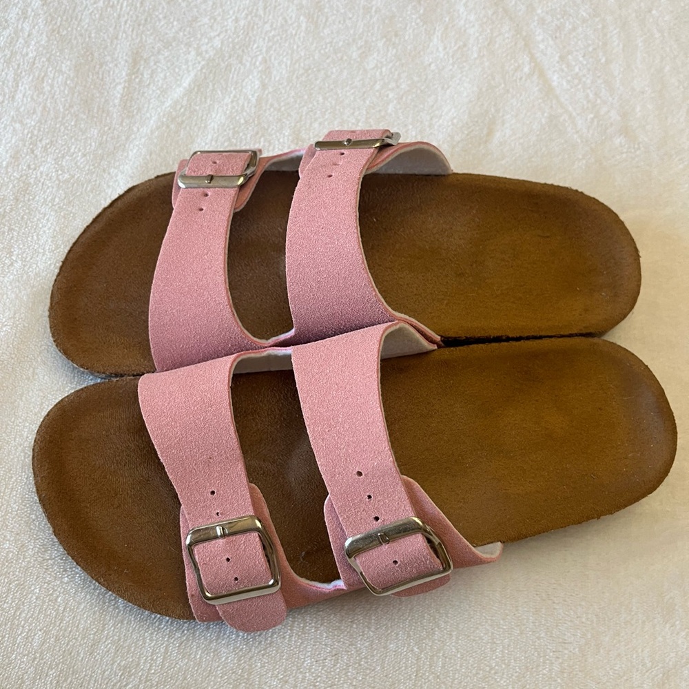 Pink Double Strap Sandals Size 10 - Picture 4 of 5